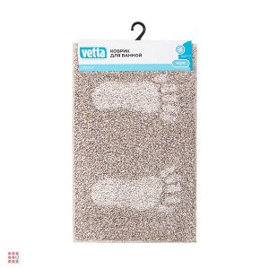Коврик для ванной FOOTPRINT 40x60 см, хлопок, бежевый (Индия)