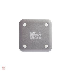 Беспроводное зарядное устройство Qi, 15W, быстрая зарядка, стеклян.паналь, серый