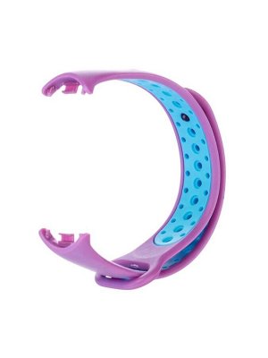 Ремешок Luazon для фитнес-браслета Mi Band 8/9, с перфорацией, фиолетово-голубой