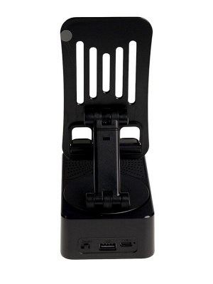 Портативная колонка 3 в 1 PS-50, держатель для телефона, power bank, 5 Вт, 1500 мАч, чёрная