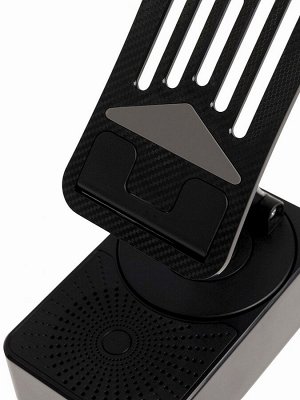 Портативная колонка 3 в 1 PS-50, держатель для телефона, power bank, 5 Вт, 1500 мАч, чёрная