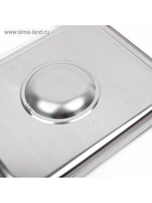 Крышка к гастроёмкости GN 1/2 Hanna Knövell, 32,5x26,5 см, толщина 0,6 мм, нержавеющая сталь