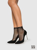 Носки Rete look  (Sisi) в мелкую сетку с акцентной резинкой