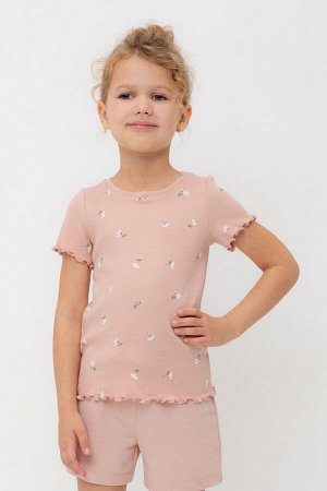 Фуфайка(Весна-Лето)+girls (дымчатая роза, милые цветочки к545)