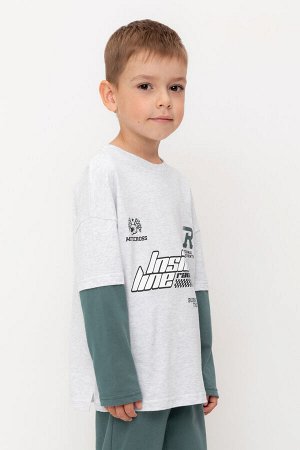 Лонгслив(Весна-Лето)+boys (св.серый меланж к546)