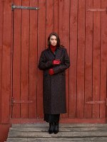 Пальто из смесовой шерсти с узором, R102/medusa