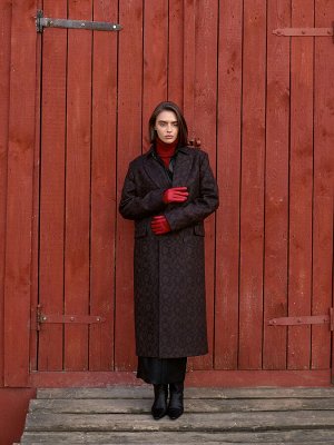 EMKA Пальто из смесовой шерсти с узором, R102/medusa