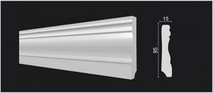 Плинтус 153 A Decor-Dizayn 95*15мм 2м