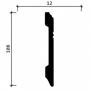 Плинтус DD105 Decor-Dizayn 108*12мм 2м