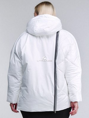 Женская зимняя классика куртка стеганная белого цвета 76-912_31Bl
