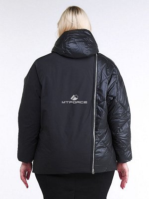 Женская зимняя классика куртка стеганная черного цвета