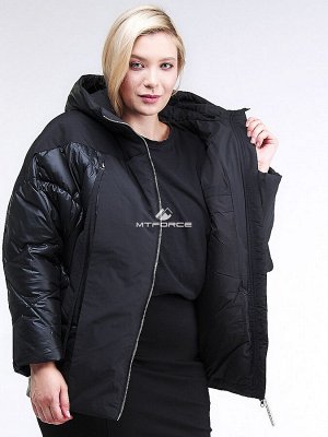 Женская зимняя классика куртка стеганная черного цвета