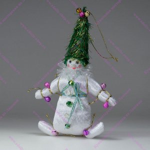 Текстильная игрушка Снеговик-ёлка
