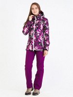 Женский осенний весенний костюм спортивный softshell фиолетового цвета 01977F