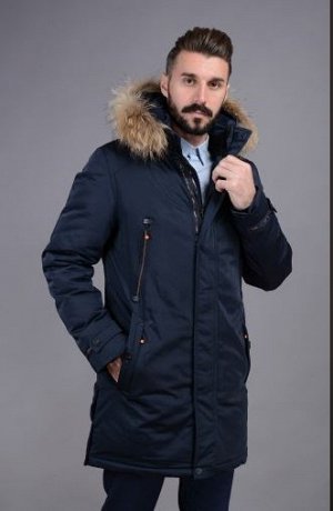 Куртка мужская зимняя Р-1011 т.синий  без меха