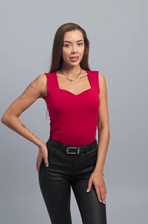 Женский трикотажный топ с вырезом Happyfox