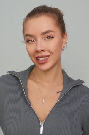 Женский джемпер в рубчик с воротником на молнии Happyfox