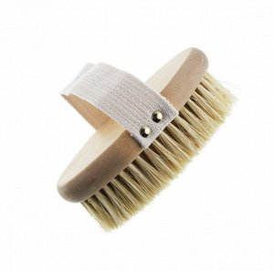 LEI 652001 Массажная щетка Lei, серия 652, для тела, тампико, с ремешком, с масляным покрытием