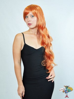парик Анимэ 80, рыжий, 80 см