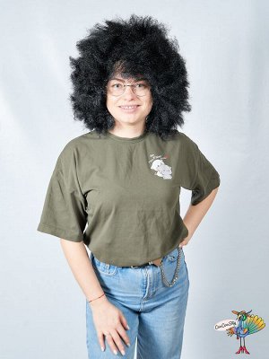 парик Древний человек кудри, черный, искусственный волос