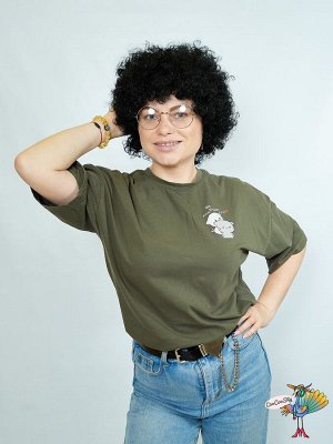 парик Афро кудри черный, искусственный волос