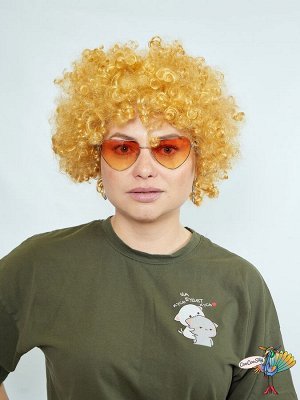 Sweetie Парик Афро кудри, золотой, искусственный волос