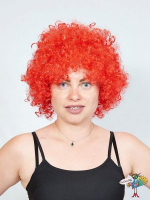 парик Афро кудри, красный, искусственный волос