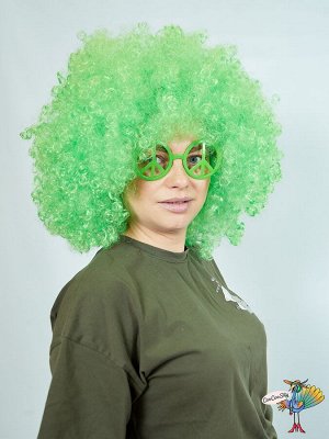 парик Африканские кудри зеленый, искусственный волос