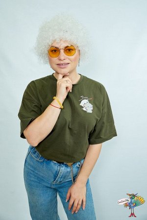 парик Африканка белый, кудри, искусственный волос