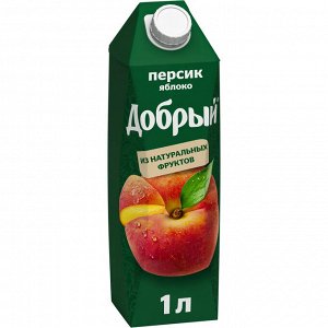 Добрый 1л (1/12) Напиток Персик Яблоко