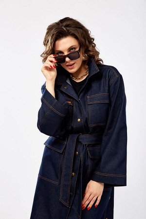 Плащ Плащ LADY SECRET 9008 синий 
Состав: ПЭ-26%; Хлопок-72%; Эластан-2%;
Сезон: Весна
Рост: 164

Джинсовый тренч midi - яркий представитель стиля, который никогда не выйдет из моды. Выполнен из хлоп
