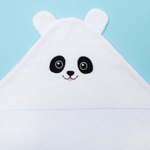 Набор "Панда", махровое полотенце с капюшоном 85*85 см, следки 18 см