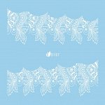 Переводные наклейки для гель-лака, белое кружево, D 197/105