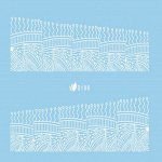 Переводные наклейки для гель-лака, белое кружево, D 198/106