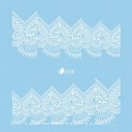 Переводные наклейки для гель-лака, белое кружево, D 199107