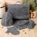 Набор банный &quot;Мужской&quot; портфель 5 предметов, серый