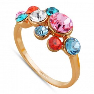 Кольцо кольцоРазмер:кольцо(вставки:кристаллы sv,микс,покрытие:золото)