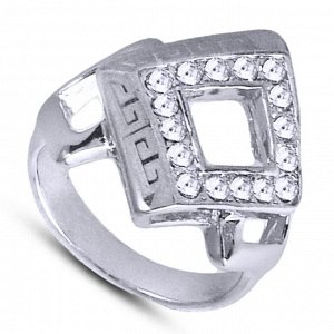 Кольцо кольцо белое со стразамиРазмер:кольцо(вставки:кристаллы,белые,покрытие:родирование)