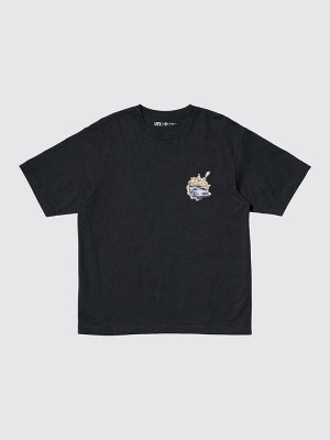 UNIQLO - хлопковая футболка c принтом фильма "Назад в будущее" - 09 BLACK