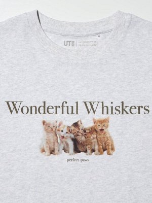 UNIQLO - CAT PHOTOGRAPH UT / Relax Fit – футболка с фотопринтами котов