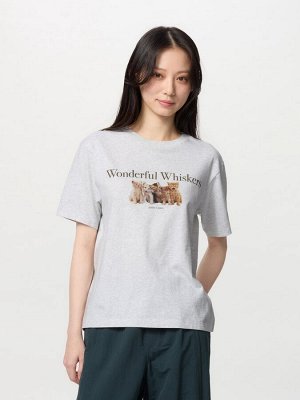 UNIQLO - CAT PHOTOGRAPH UT / Relax Fit – футболка с фотопринтами котов
