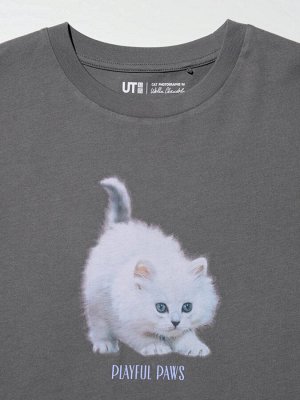 UNIQLO - CAT PHOTOGRAPH UT / Relax Fit – футболка с фотопринтами котов