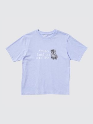 UNIQLO - CAT PHOTOGRAPH UT / Relax Fit – футболка с фотопринтами котов