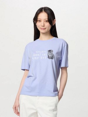 UNIQLO - CAT PHOTOGRAPH UT / Relax Fit – футболка с фотопринтами котов
