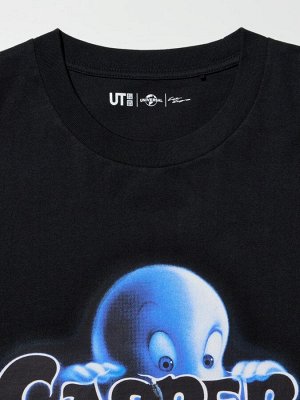 UNIQLO - хлопковая футболка c принтом фильма "Каспер" - 09 BLACK