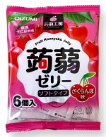 Желе “Oizumi” порционное Конняку со вкусом вишни 6шт, м/у, 96г,
