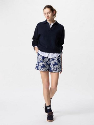 UNIQLO - легкие хлопковые шорты с дизайном - 68 BLUE