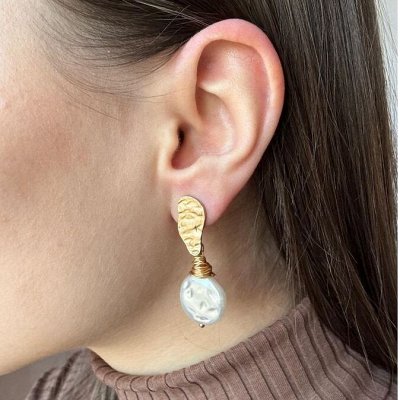 Серьги с барочным жемчугом Бижутерия