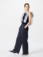 UNIQLO - легкие брюки из смесового льна - 69 NAVY