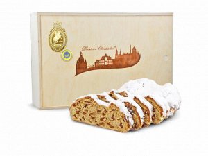 Дрезденский штоллен, оригинальный, в деревянной подарочной коробке, 750 г